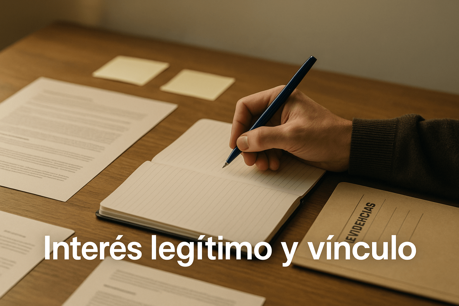 Documentación de vínculo e interés legítimo en expediente de investigación privada