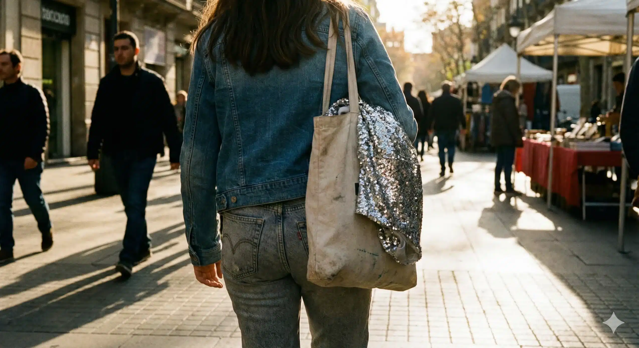 Chica adolescente ocultando ropa de fiesta en el bolso