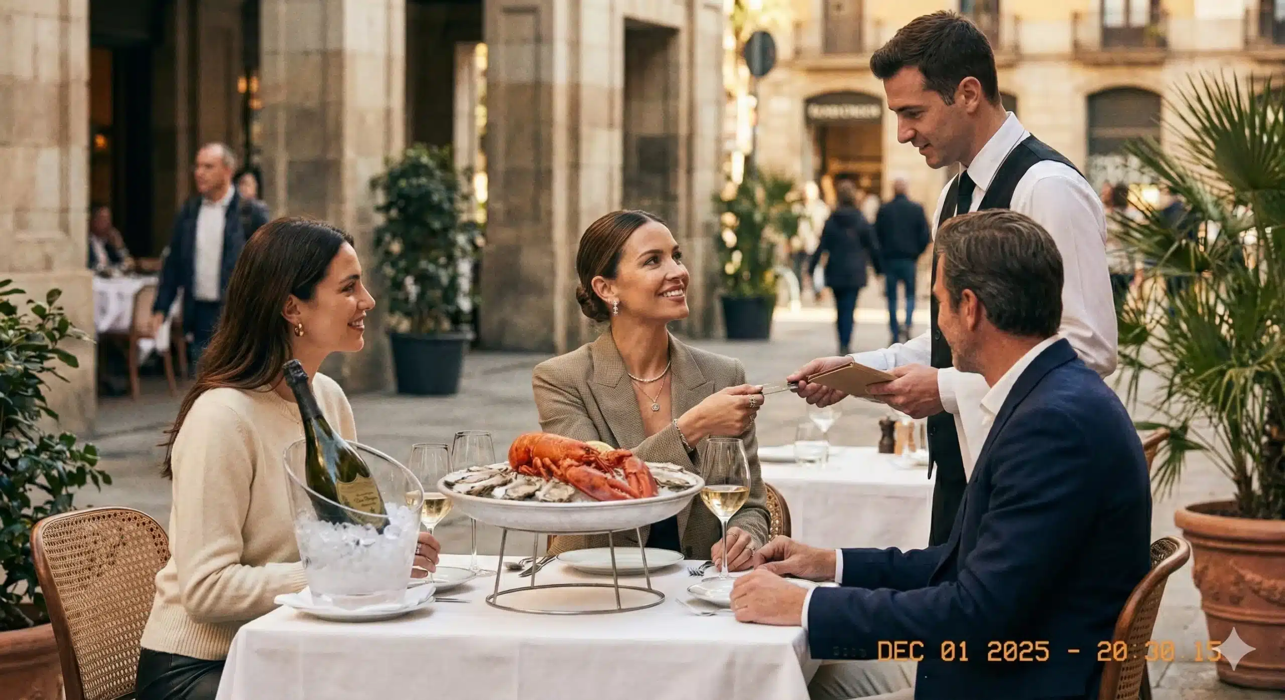 Mujer investigada por falsa insolvencia pagando comida cara en restaurante