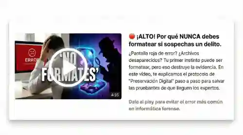 Video sobre preservación de evidencia digital