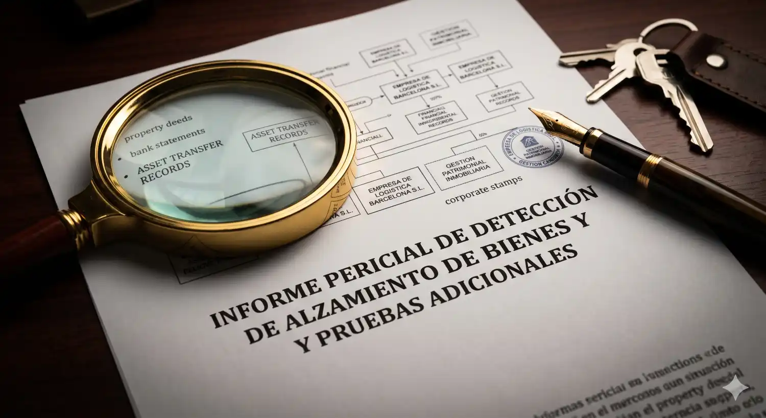 Informe pericial de detección de alzamiento de bienes con validez judicial