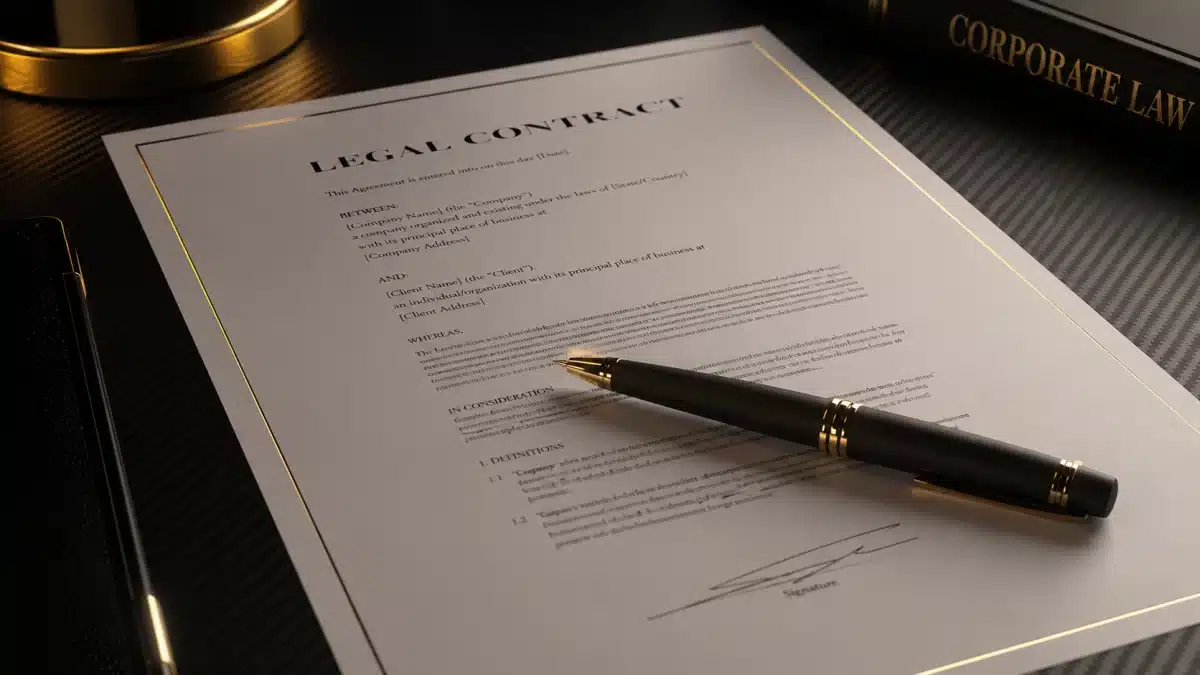 Contrato de investigación privada bajo la Ley 5/2014 sobre una mesa corporativa.